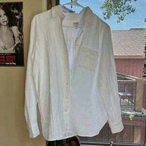 J Crew linen button down shirt